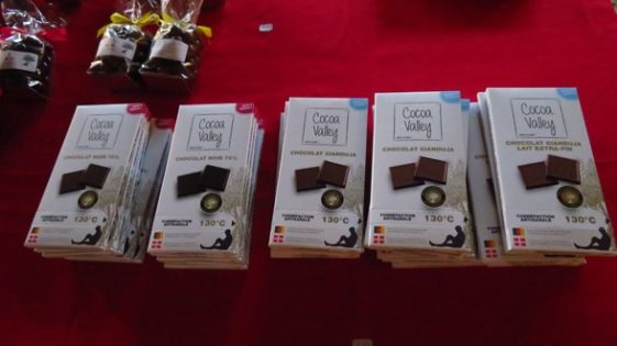 Tablettes Cocoa Valley, chocolat haut-savoyard à retrouver au marché de producteurs de Feigères